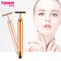 T Shape 24K Golden Stick Facial Roller Massorger